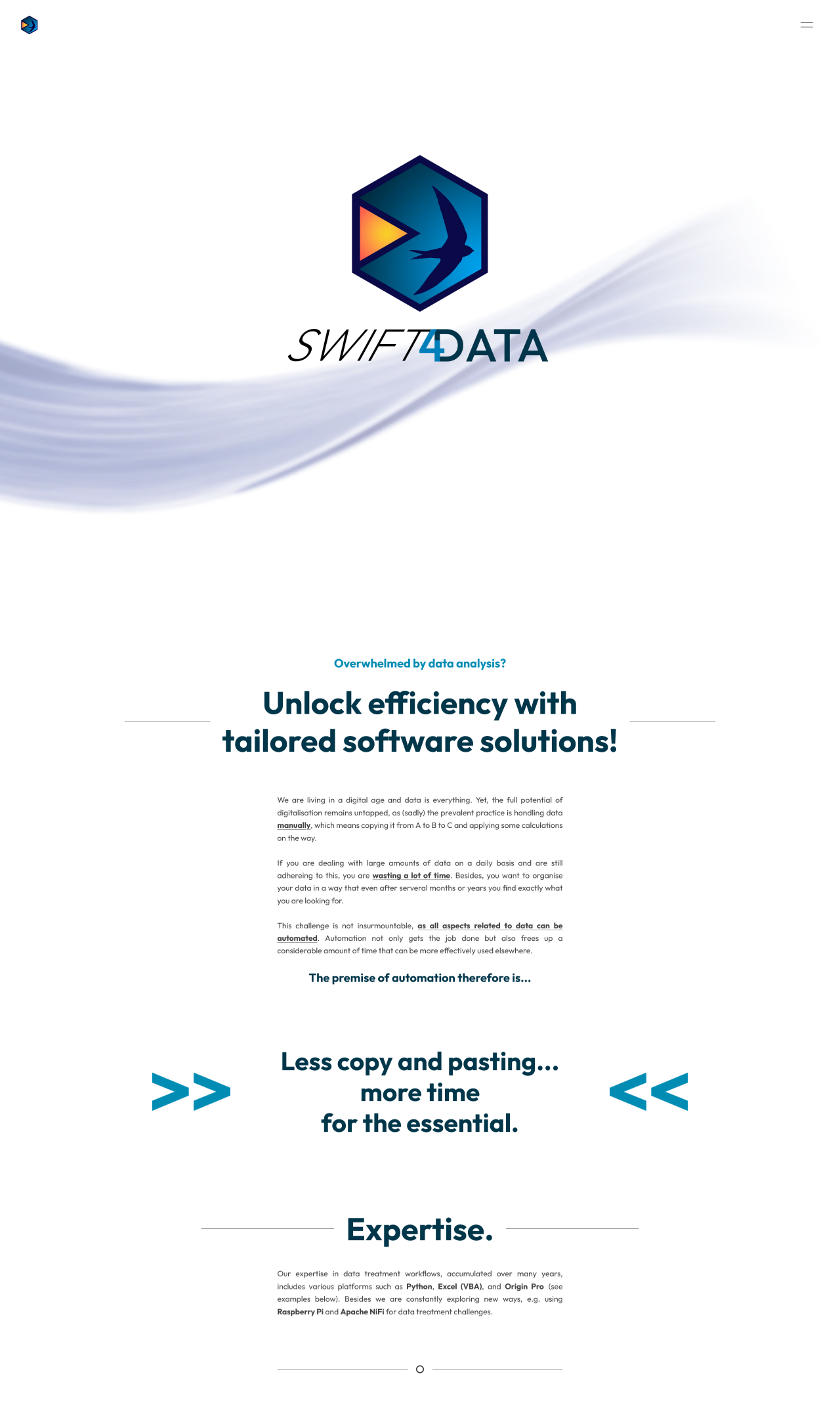 SWIFT4DATA | Tailored data analysis tools for research